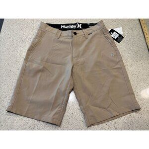 Hurley Nike Dri-Fit Chino 21" Walk Shorts Men's Size 30 Beige Tan Surf Skate NWT